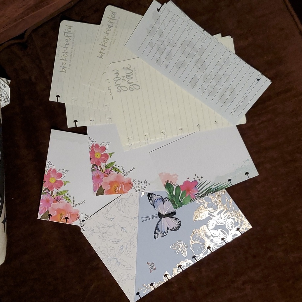 Handmade Happy Planner Lot Including Butterflies, Flowers, and Faith